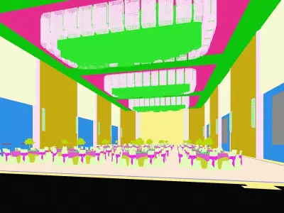 Ballroom banquet hall at hyatt regency shanghai 3D model