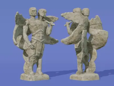 Angel Avatar Idol Statue Low-poly 3D model