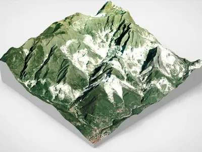 Mountain landscape  Borla Italy 3D model