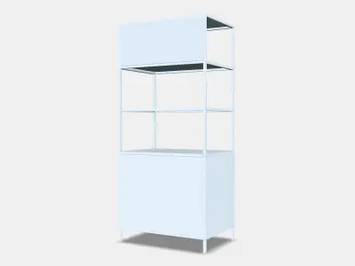 TROTTEN Cab w sliding doors-noticeboard Low-poly 3D model