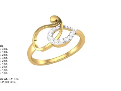 Delicate Ring - 33 3D print model