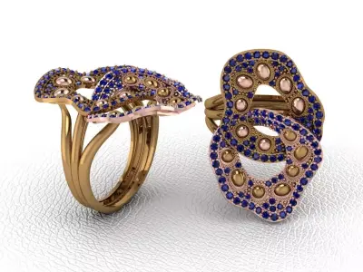light gram ring-98 3D print model