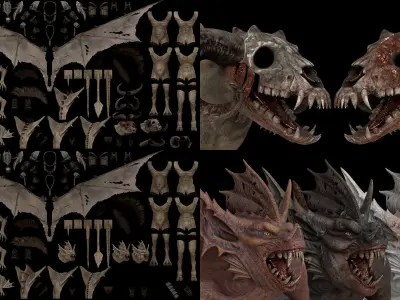 Flying Beasts Bundle 3D Model Pack