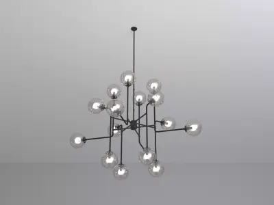 Chandelier 16 Bulb Interior Light 3D model