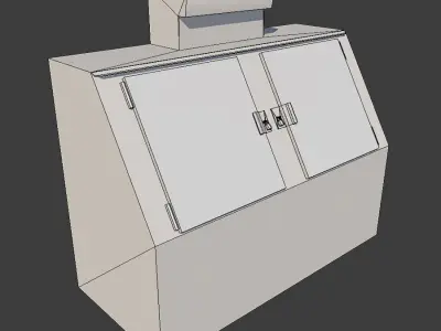 Ice Machine Low-poly 3D model