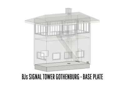 BUILD-0035 Bergslagens Railroads Signal tower Gothenburg 3D print model