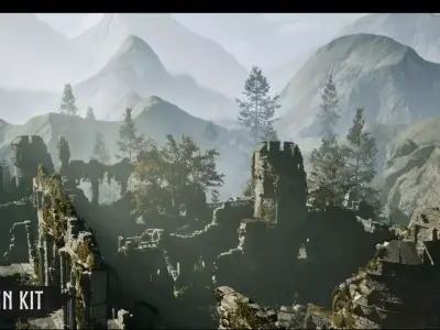 Modular Castle - Dungeon Low-poly 3D model