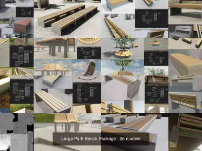 Large Park Bench Package