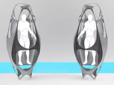 Futuristic Capsule  Sci-Fi 3D Model 3D model