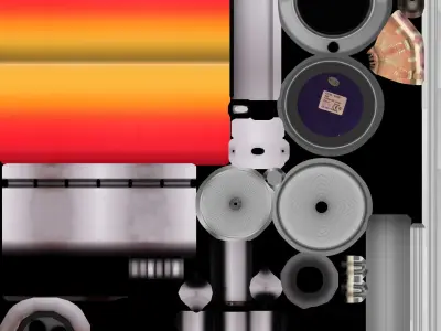 A Tablelamp with rigged cable Free 3D model