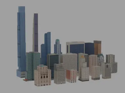 Building NYC Vol 1 Low-poly 3D model
