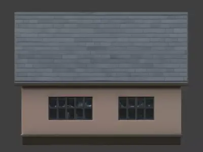 Style Suburban House Asset Low-poly 3D model