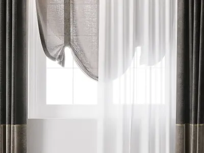 Hadi Curtains 44 Low-poly 3D model