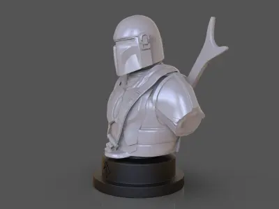 The Mandalorian Din Djarin Bust 3D print model