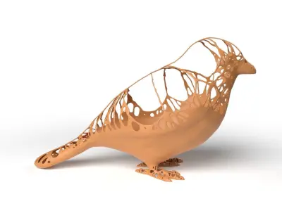 Sparrow Dust Voronoi Low-poly 3D model