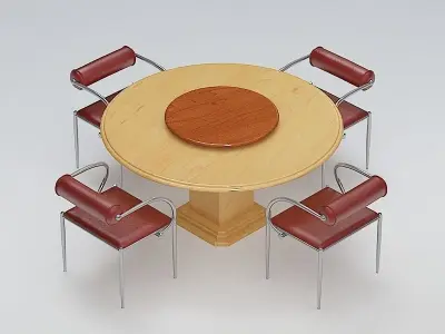 Chair and Table Set 3D model