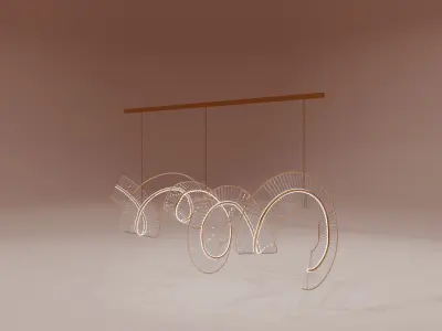 Spiral hanging light 3D model