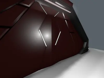 Scifi door 3D model buy