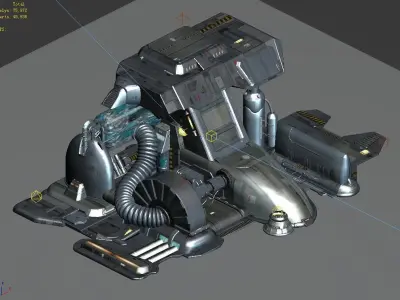 Machinery - Spacecraft - Functional Objects 03 3D model