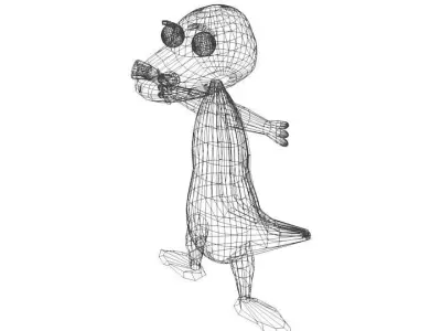 Cartoon Animal Crocodile 3D model