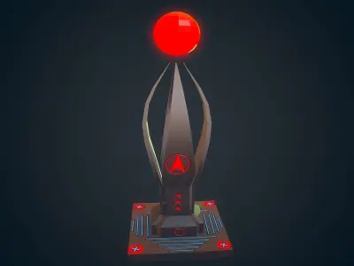 Sci-fi Building - 06 Low-poly 3D model