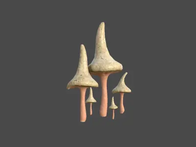 Fantasy Mushroom G11 Realistic - Scene Backdrop Design Low-poly 3D model