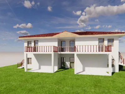 italian residential house  3D model