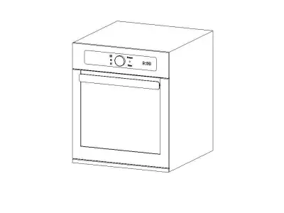 Microwave  or Oven - Full parametric Revit Family Low-poly 3D model