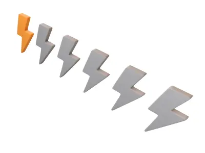 Lightning Ranking Symbol V1 002 Low-poly 3D model
