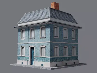 Old Building Low-poly 3D model