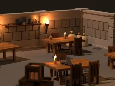 Dungeon Asset Pack Free low-poly 3D model