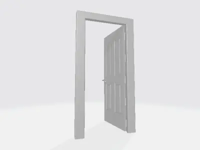 Simple Door open and closed Free 3D model