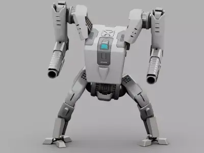 Combat Droid rigged 3D model