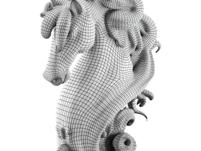  Horse statue Low-poly 3D model