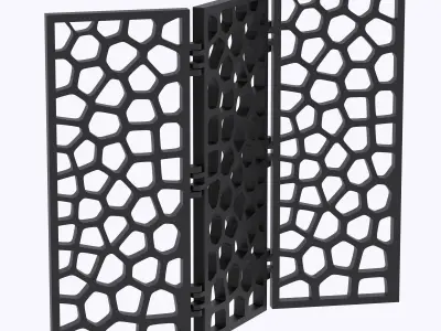 Room divider Voronoi print-in-place  3D print model