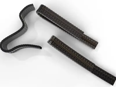 Ammunition feed chute  Low-poly 3D model