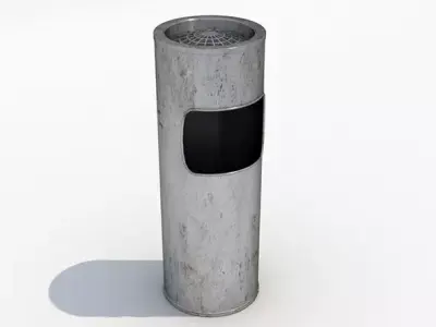Street trash can - 11 3D model