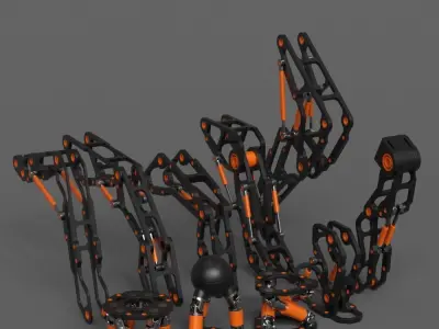 MACHINED MECHA DETAILS KIT-BASH 3D model