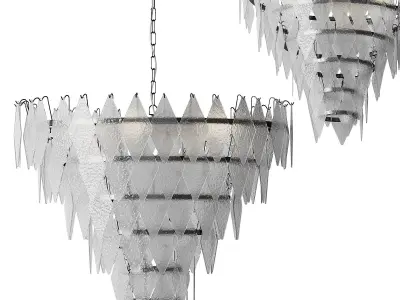 Rhombus Chandelier Antique Brass L light 3D model