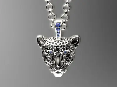 Light leopard pendant 0076 v1 3D print model