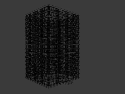 Hotel Building 3D model 113