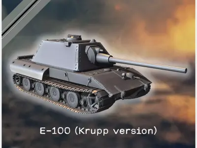 E-100 Krupp version Entwicklung super-heavy tank - Germany Easte 3D print model