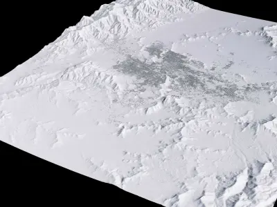 Kabul Afghanistan City Landscape 3D Model 3D model