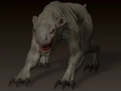 Rigged beast Low-poly 3D model