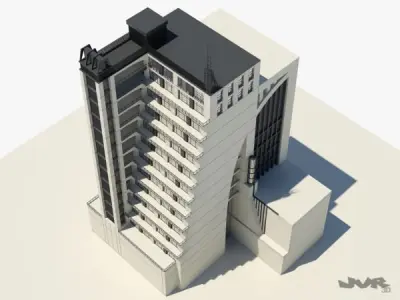 Futuristic Skyscraper Building 1 3D model