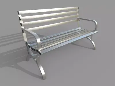 Metal Bench main 3D model