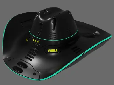 Space Cowboy Hat 3D model