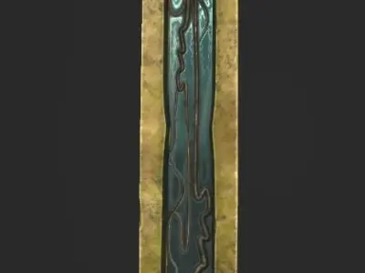 Stylized Door and Window Low-poly 3D model