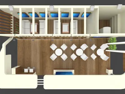 Exhibition Stand Design 10 meter x 6 meter 3 side open 3D model