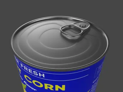 006 Canned Sweet Corn Classic Flavor Low-poly 3D model